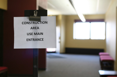 Blocked entrance first of many changes during CTC construction