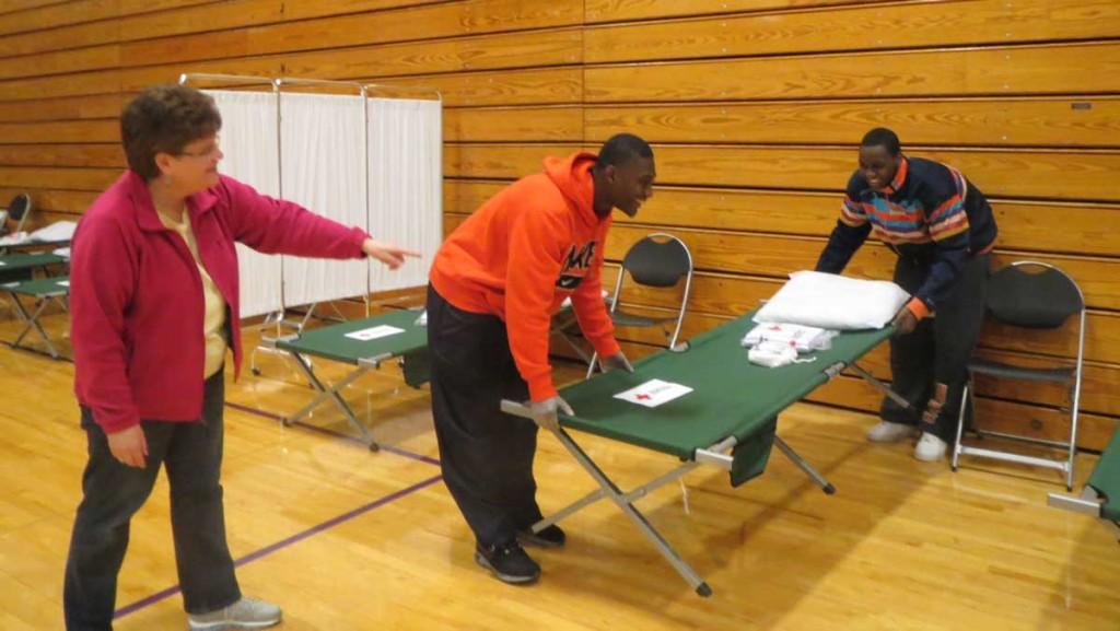 Gym opened as Red Cross shelter