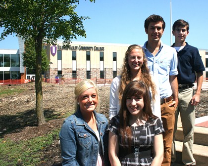 21st Century Scholar finalists are Michayla Fassino, left, Nadia Churchill-Gilstrap, April Kutz, Max Halm, and Alex Groh