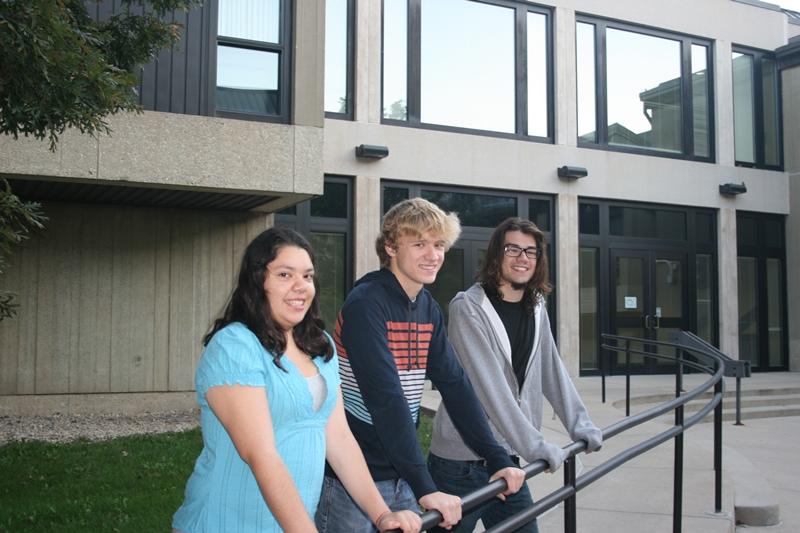 IVCC freshmen Stephanie Vera
of Spring Valley (from left),
Tiernan Ebener of Peru, and
Christian Bender of Oglesby
were recently elected to Student
Government Association
positions. Vera was elected
freshman representative and
Bender and Ebener to the
freshman programming board.