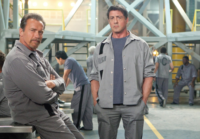 Sylvester Stallone and Arnold Schwarzenegger team up for the movie “Escape Plan.”