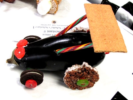The fastest car in the contest was made
from an eggplant and entered by IVCC
math students.