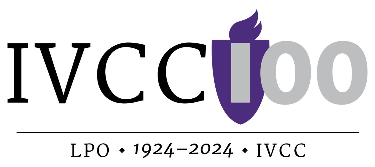 IVCC 100 logo, designed by Chad Brokaw