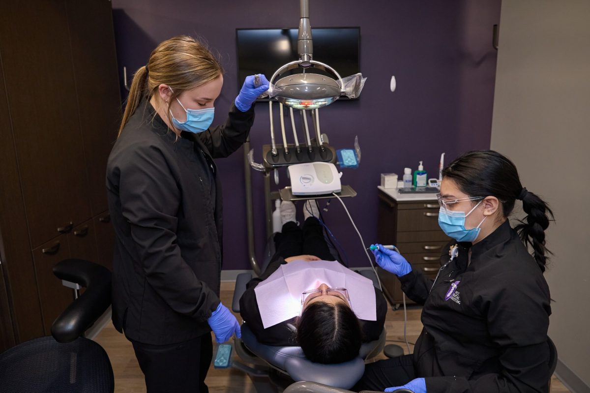 IVCC Dental Assisting Students in-action. 
Credit: IVCC Photo