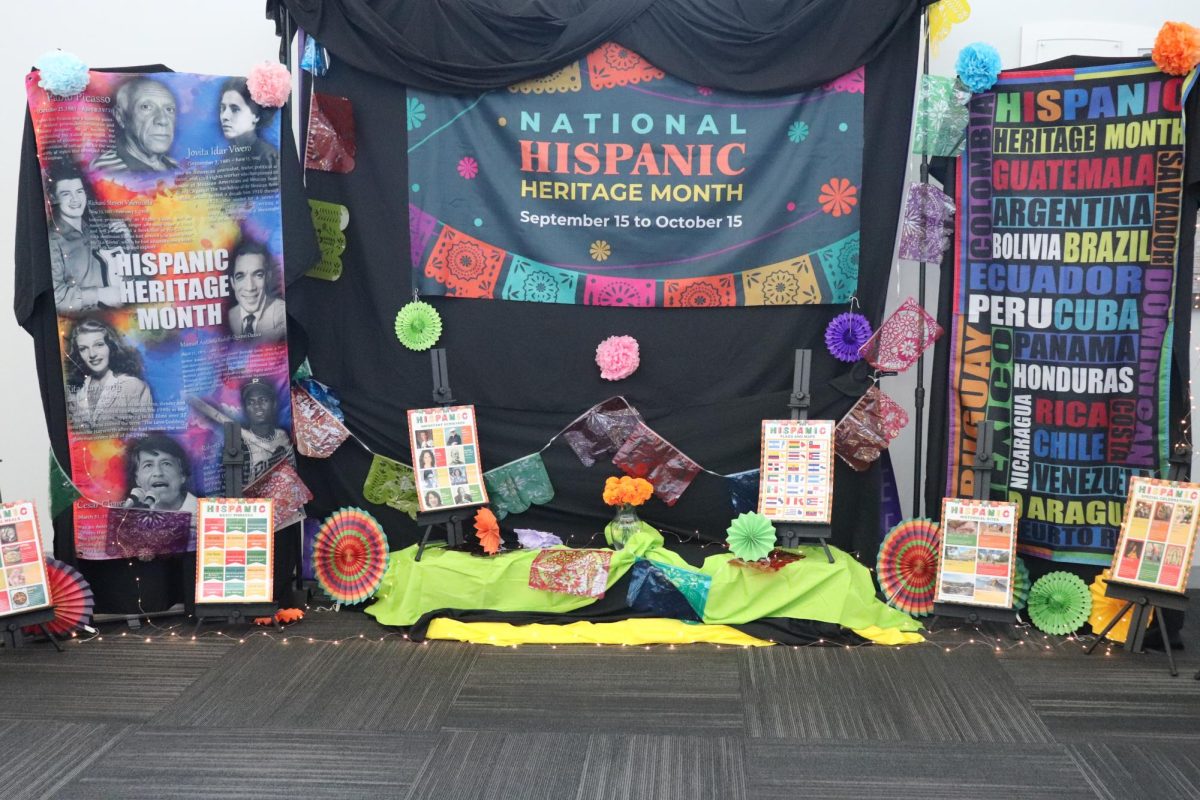 Picture of National Hispanic Heritage Month display.