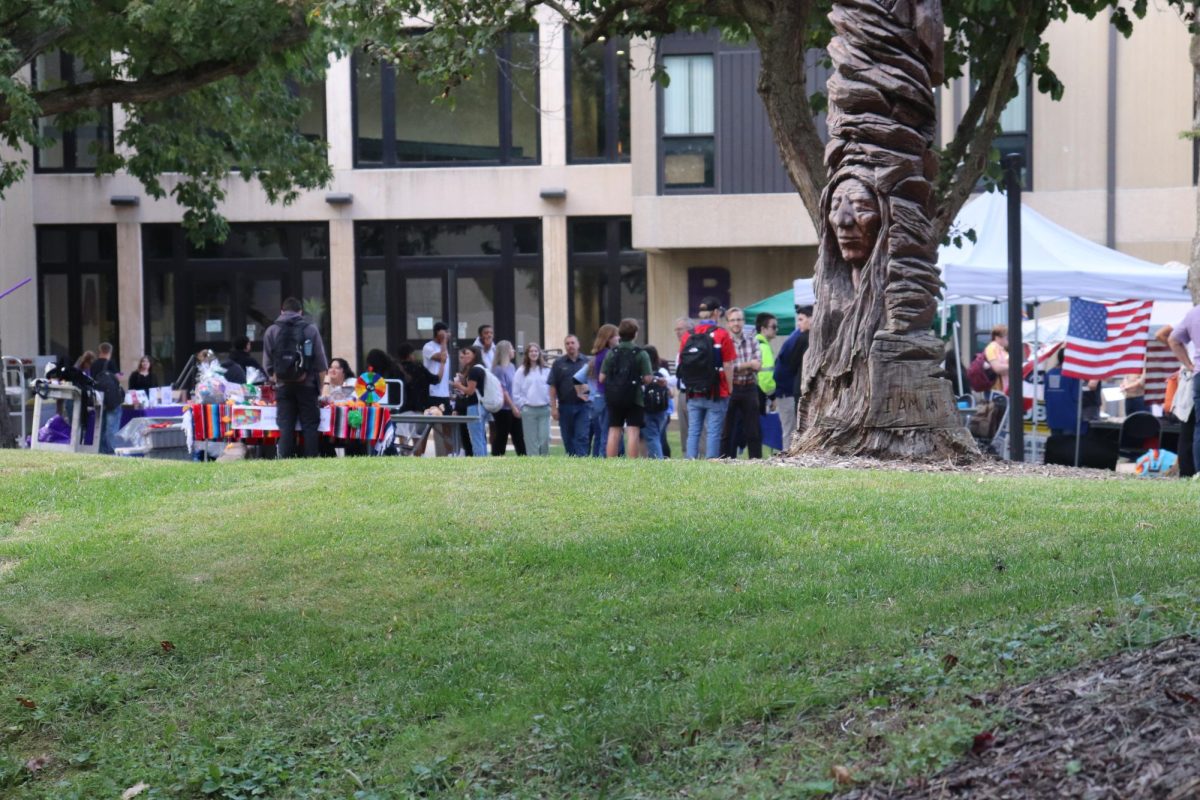 Students visit the numerous booths set up by campus clubs and organizations to learn about IVCC and the services that it offers on Sept. 24 during the annual Spirit Day. 