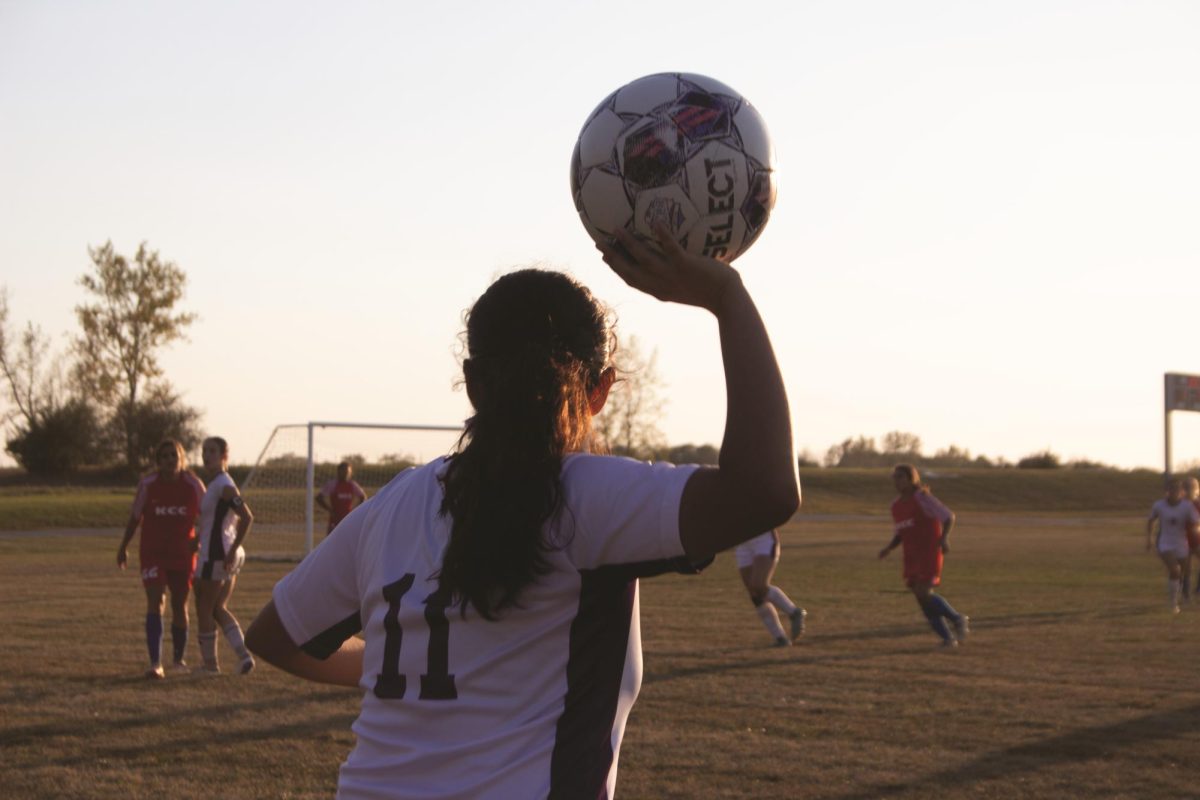 Noemi Arteaga throws the ball in for IVCC during an Oct. 4 contest.

