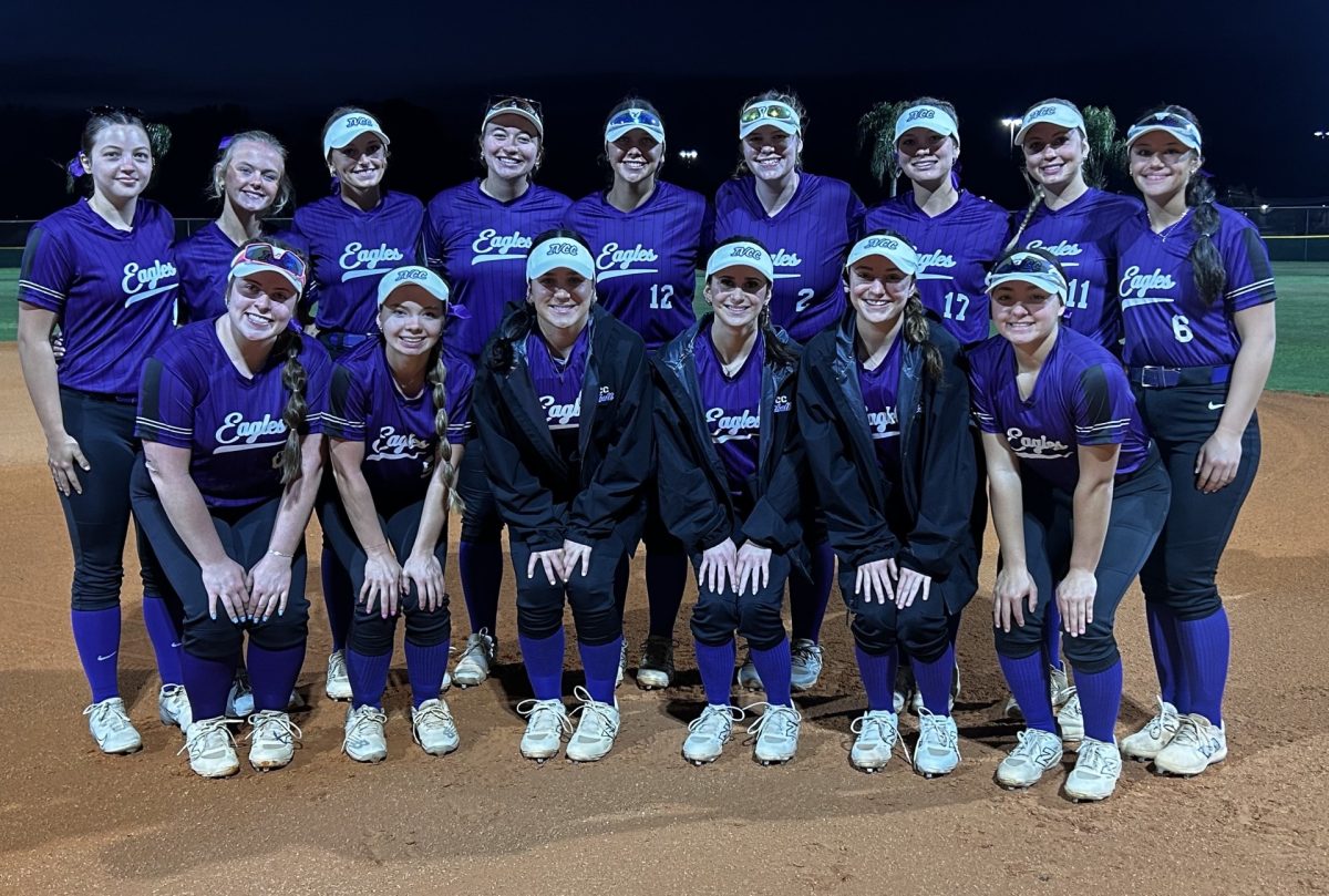 SOFTBALL SEASON OPENS- IVCC's softball team gathers for a team photo during a spring break trip to Florida.