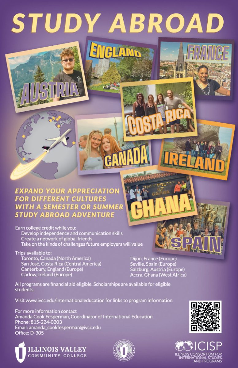 IVCC students have several options to study abroad.